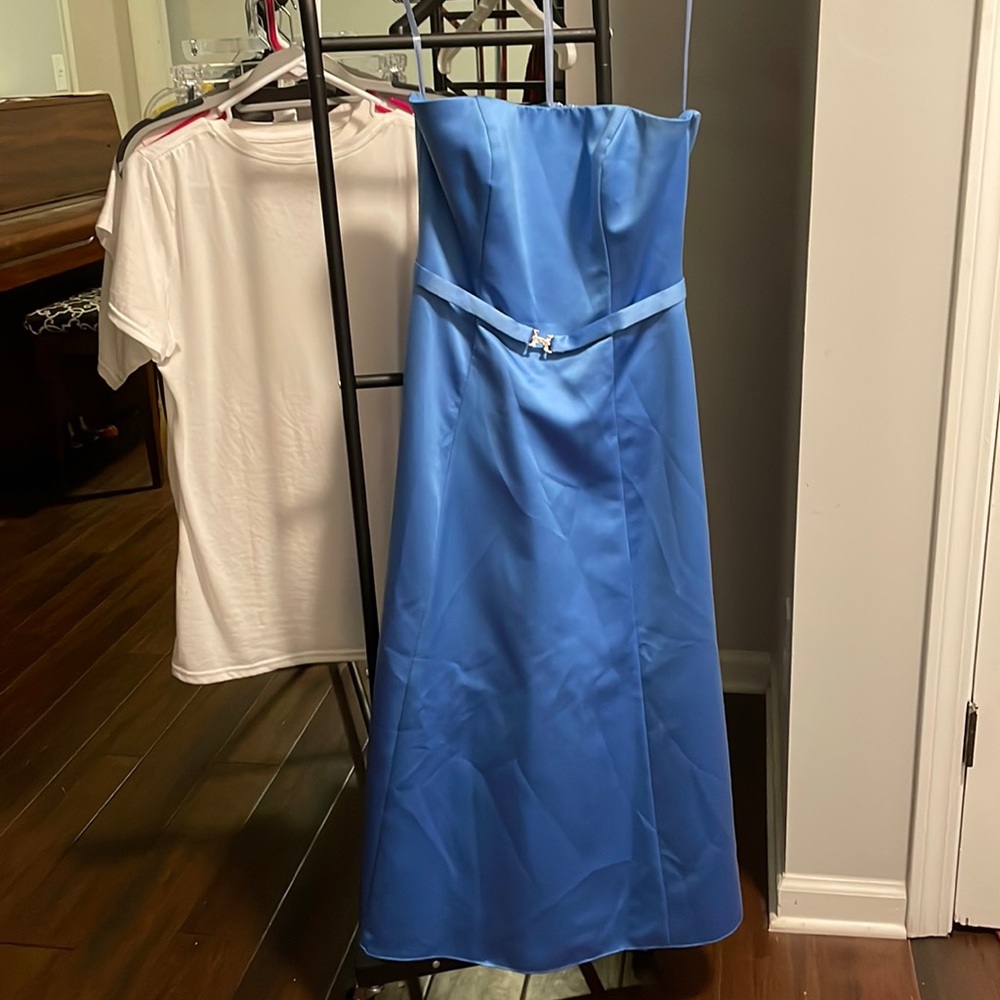 Michaelangelo Periwinkle A-line Gown 6